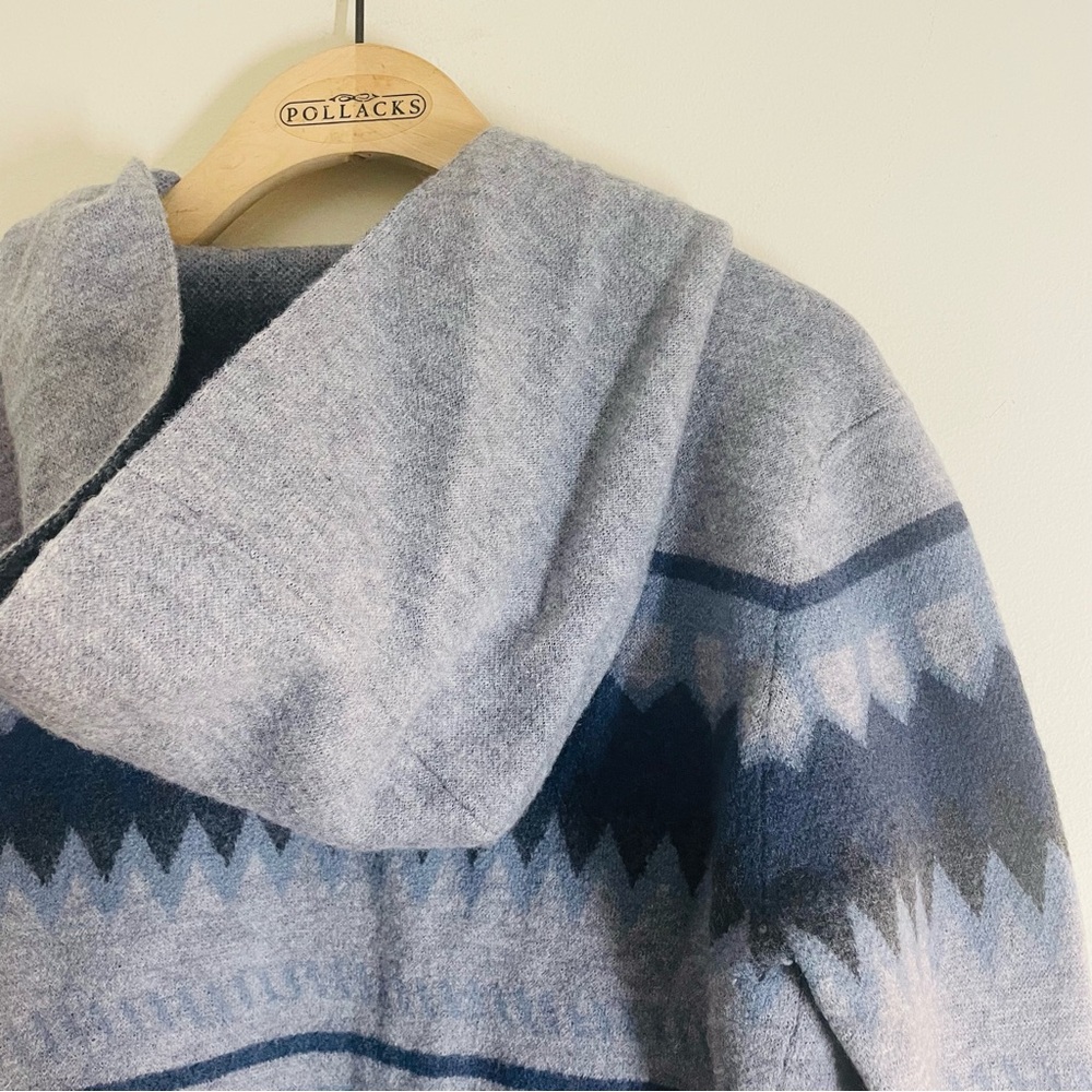 Toad & Co 100% Merino Wool Merritt Hooded Cardigan Blue Gray S - Picture 5 of 12